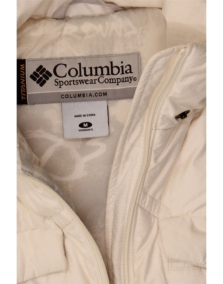 Colete acolchoado feminino Columbia UK 12 médio branco