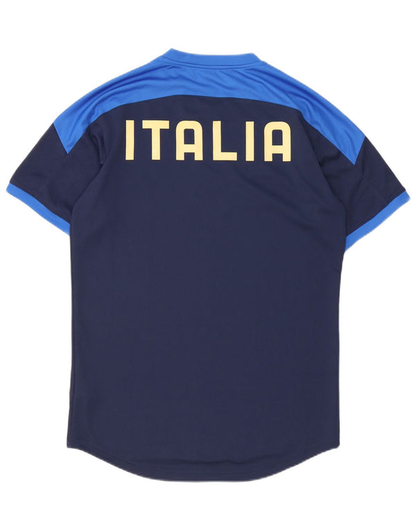 Camiseta masculina Puma Italia Graphic Top médio azul marinho Colourblock esportivo