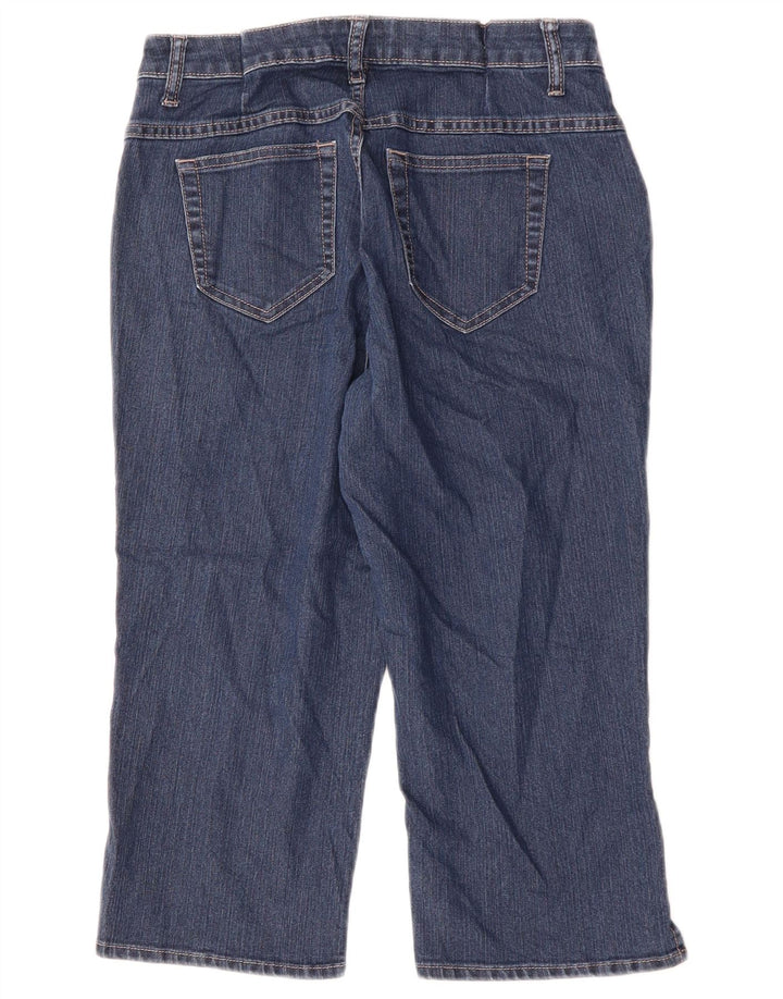 Lee Womens Riders Capri Jeans US 8 Médio W30 L18 Azul Marinho Algodão