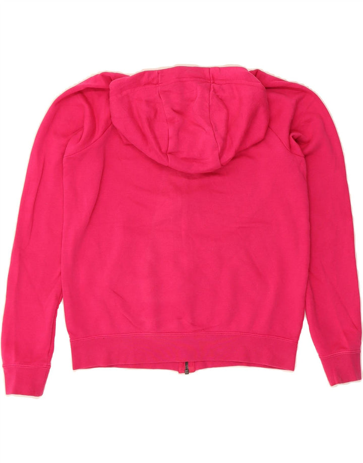 NIKE Womens Oversized Zip Hoodie Sweater UK 6 XS Pink Cotton Vintage Nike and Second-Hand Nike from Messina Hembry 