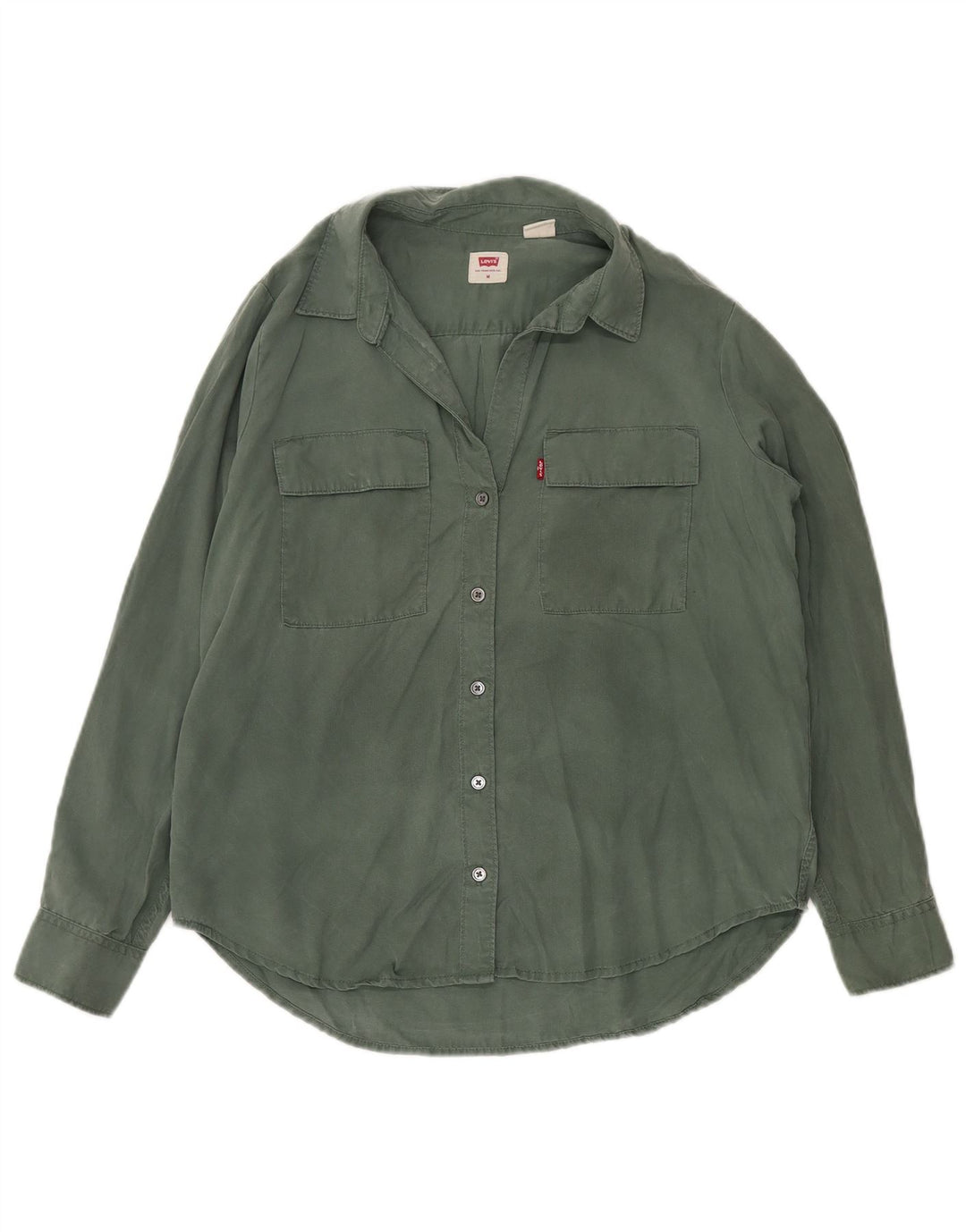 Camisa feminina LEVI'S UK 14 Lyocell verde médio