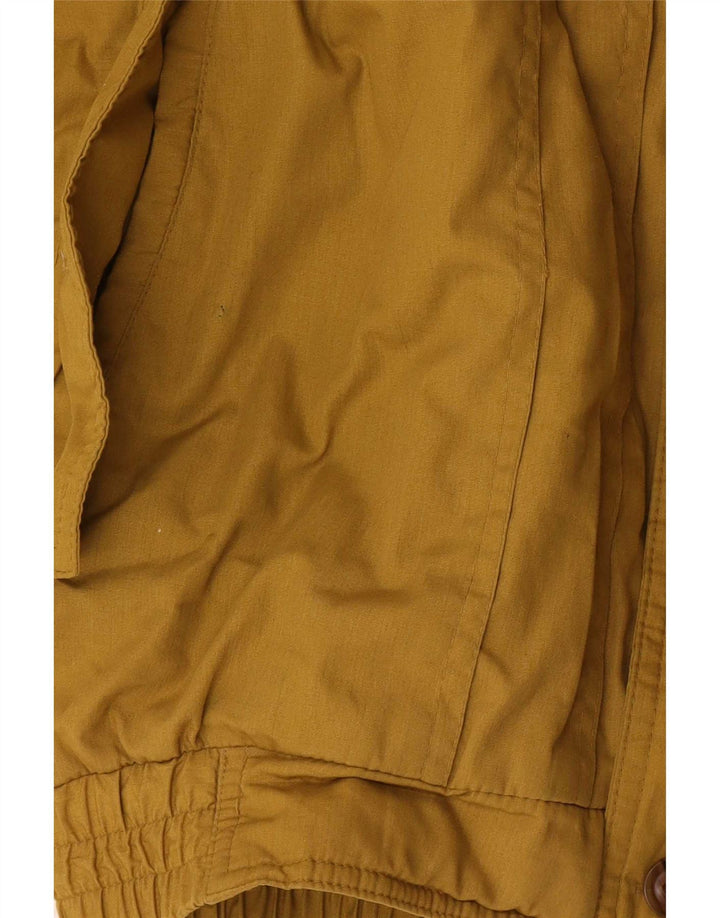 Jaqueta utilitária masculina vintage IT 52 XL poliéster amarelo