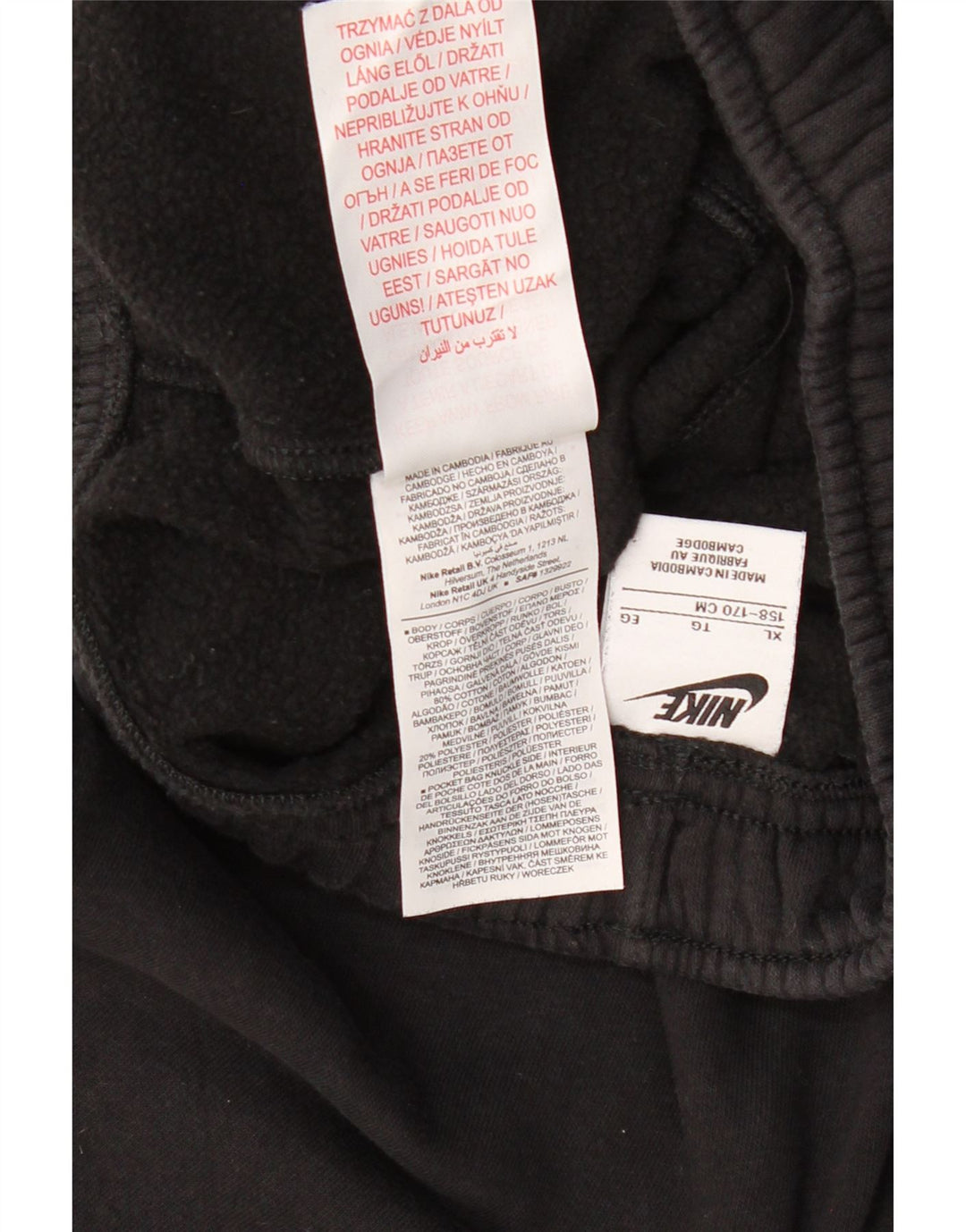 Calça de treino NIKE Boys Graphic Cargo Joggers 13-14 anos XL preto