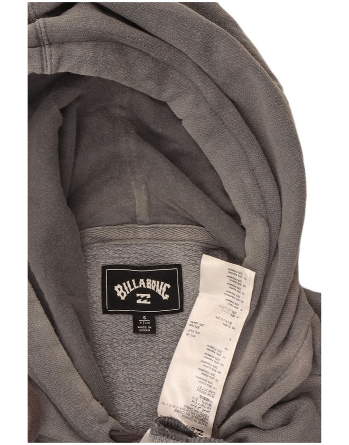 Suéter com capuz gráfico masculino BILLABONG pequeno algodão cinza