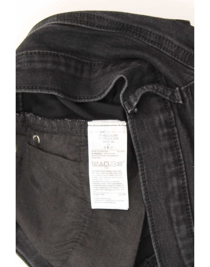 Jeans retos femininos Gap W31 L30 algodão preto