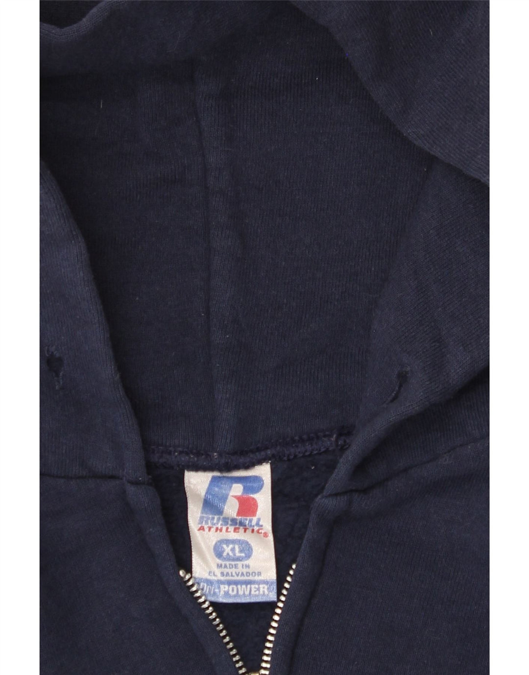 Suéter feminino com capuz RUSSELL ATLÉTICO Dri-Power Zip Reino Unido 18 XL azul marinho