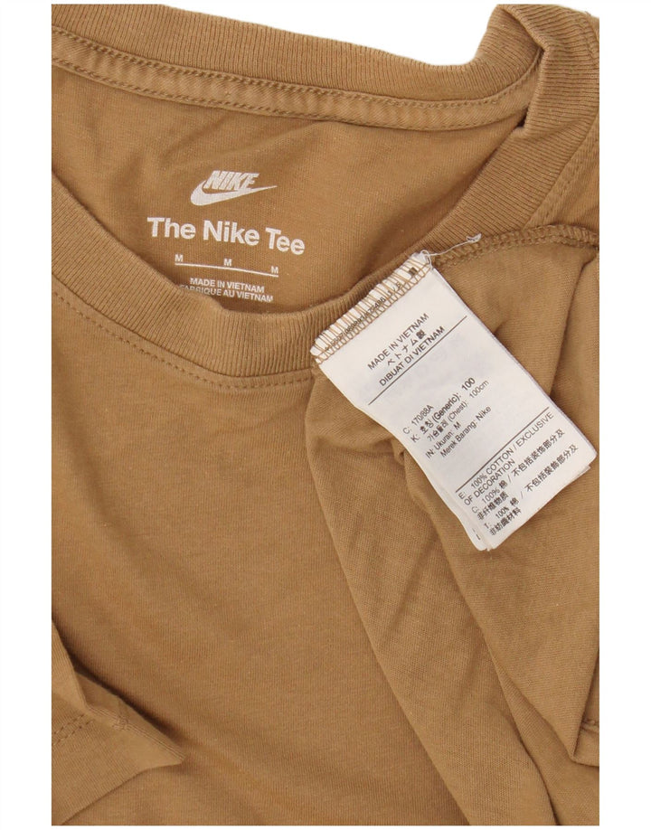 Nike Mens Camiseta Top Médio Algodão Bege