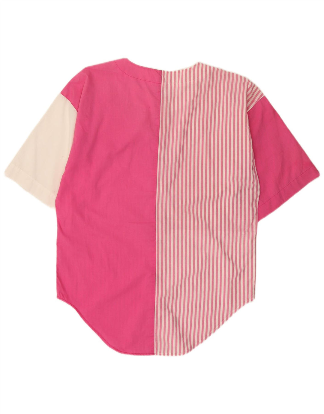 Blusa feminina vintage de manga curta EU 40 médio rosa colorblock