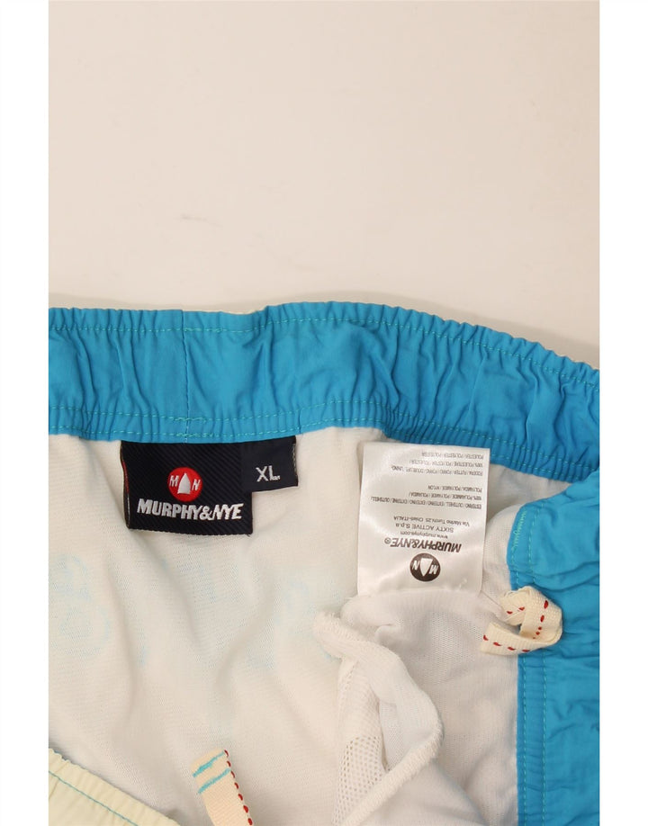 Murphy & Nye Shorts de natação masculino gráfico XL poliamida branca