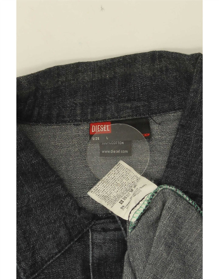 Jaqueta jeans masculina Diesel UK 40 grande algodão azul marinho