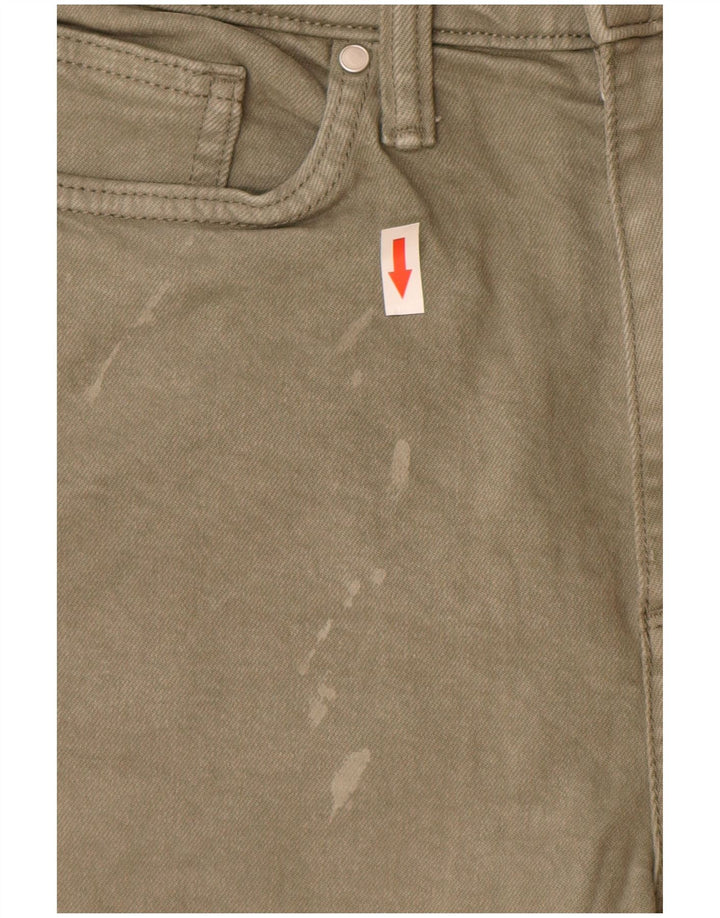Marks & Spencer Mens Jeans Slim W32 L33 Algodão Cáqui