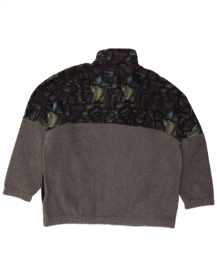 Jaqueta de lã masculina Campagnolo UK 42 XL poliéster geométrico cinza