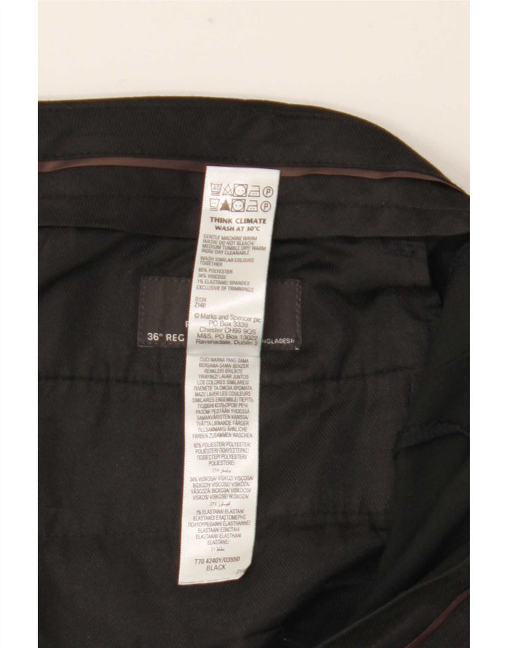 Calça masculina Marks & Spencer reta regular fit W36 L31 preta
