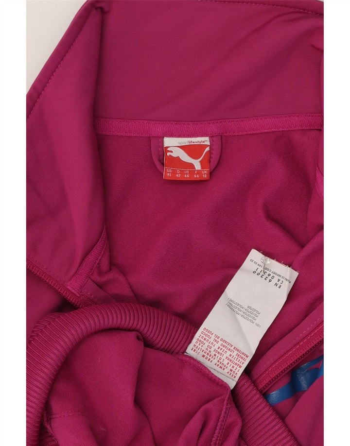 Jaqueta Puma Feminina Graphic Tracksuit UK 16 Grande Poliéster Rosa