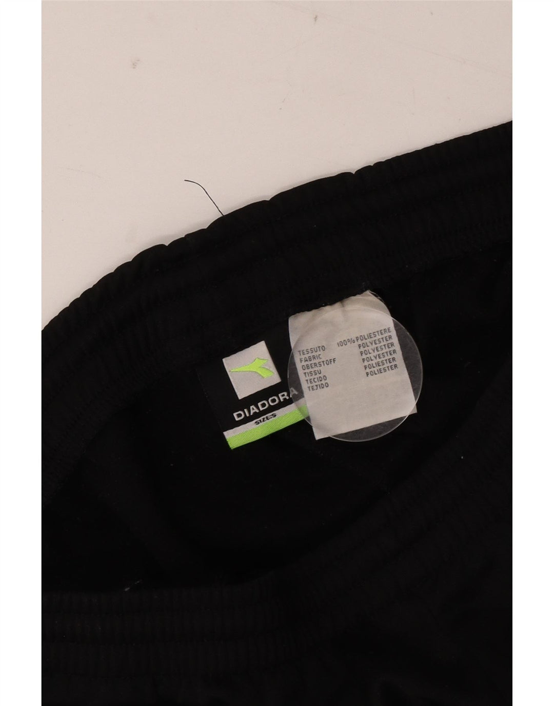 Calça de treino masculina Diadora pequena poliéster preto