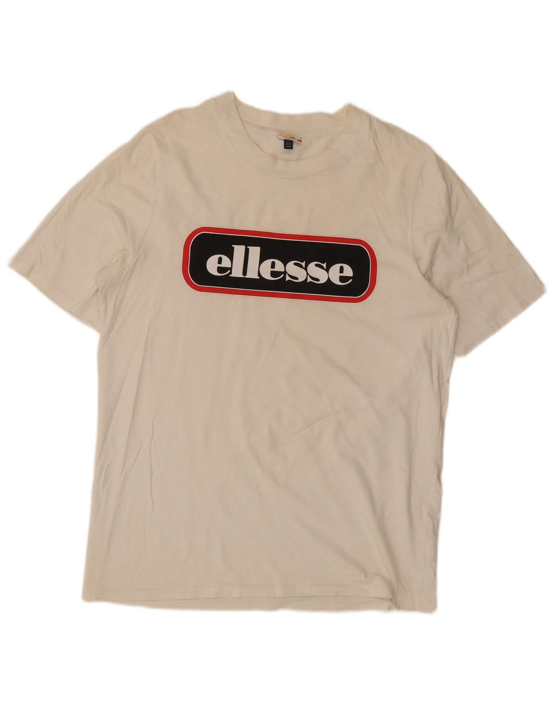 Camiseta masculina Ellesse com estampa gráfica pequena de algodão off white