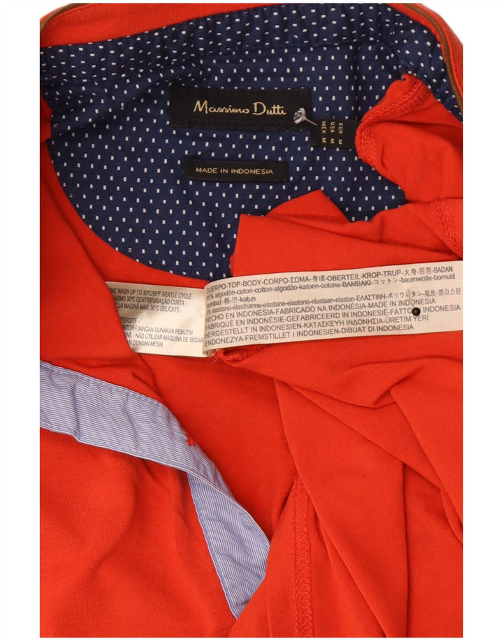 Camisa polo masculina Massimo Dutti médio algodão vermelho