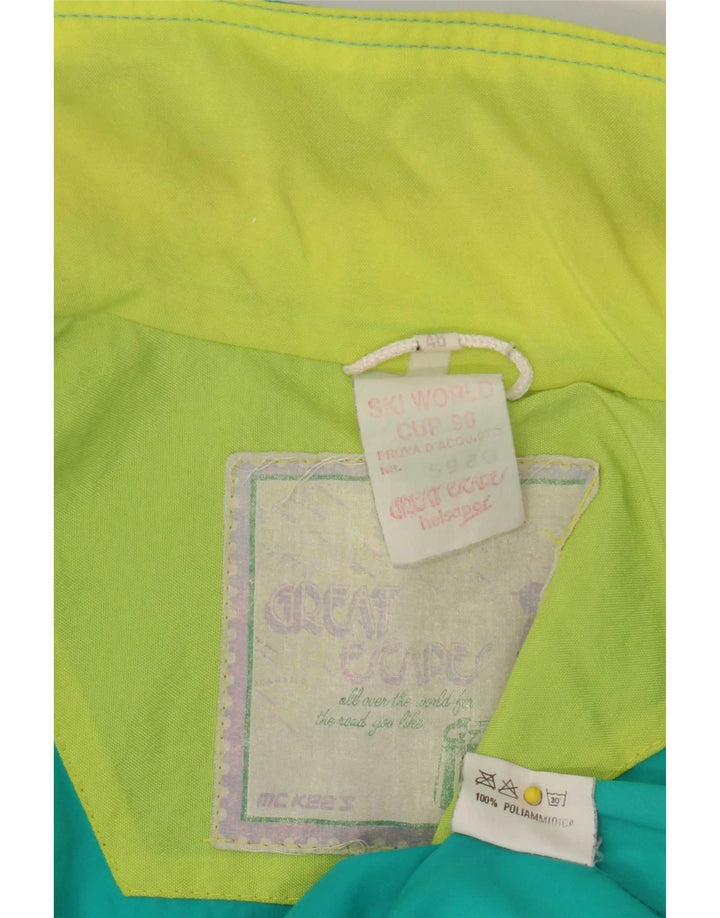 Jaqueta de esqui masculina com capuz Great Escapes IT 48 Medium Green Colourblock