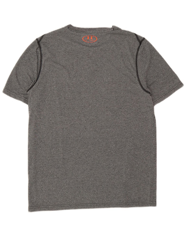 Camiseta masculina Under Armour Heat Gear Top médio azul marinho manchado