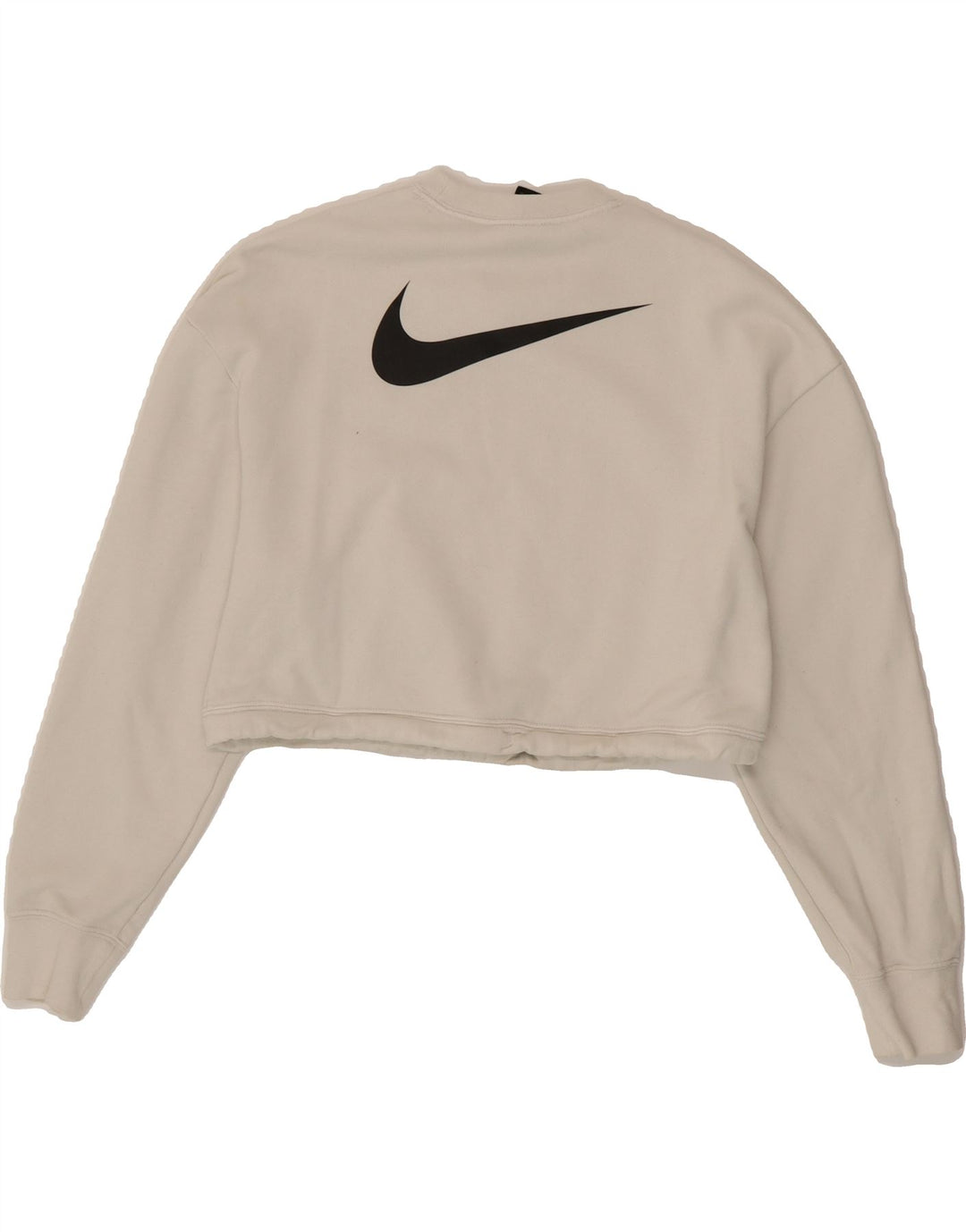 NIKE Womens Crop Graphic Sweatshirt Jumper UK 6 XS White Vintage Nike and Second-Hand Nike from Messina Hembry 