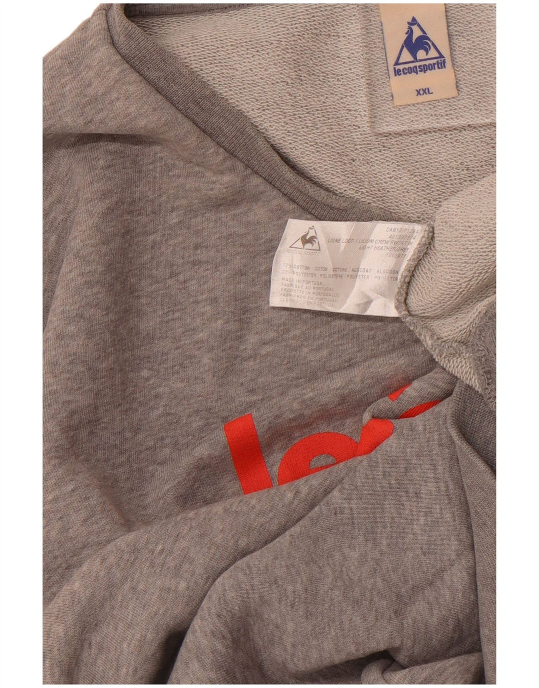 LE COQ SPORTIF Suéter gráfico masculino 2XL algodão cinza