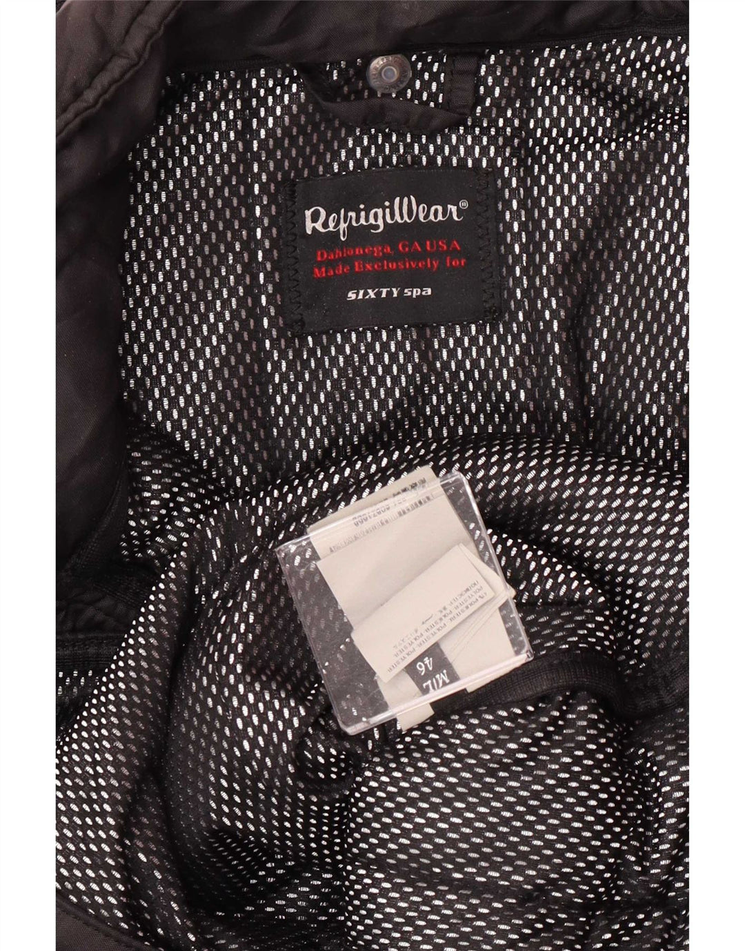 Jaqueta feminina Refrigiwear Sixty spa acolchoada com capuz Reino Unido 14 médio preto
