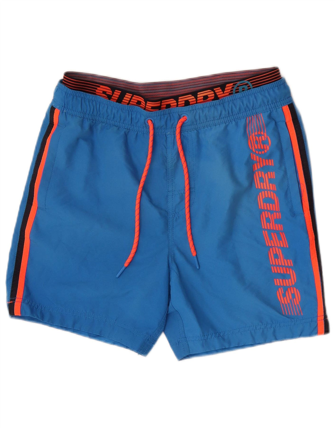 Calções de banho masculinos Superdry Graphic azul médio poliéster