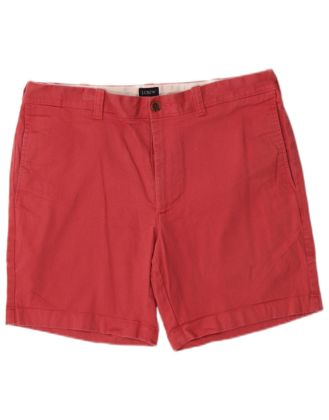 J. CREW Mens Chino Shorts W32 Médio Algodão Vermelho