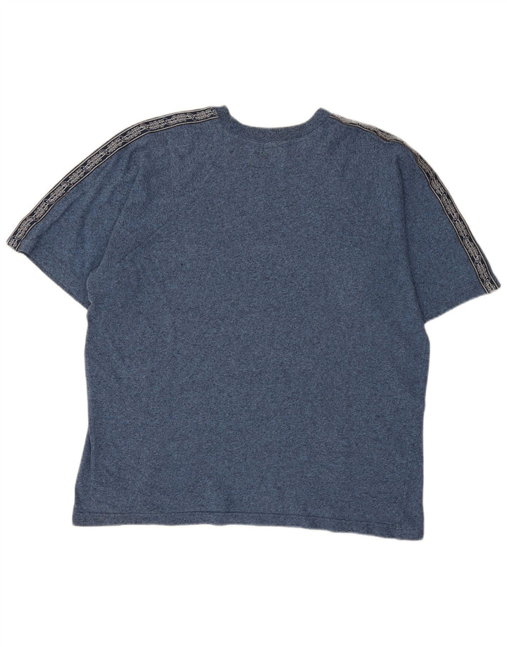 Camiseta gráfica masculina Asics Top grande algodão colorblock azul