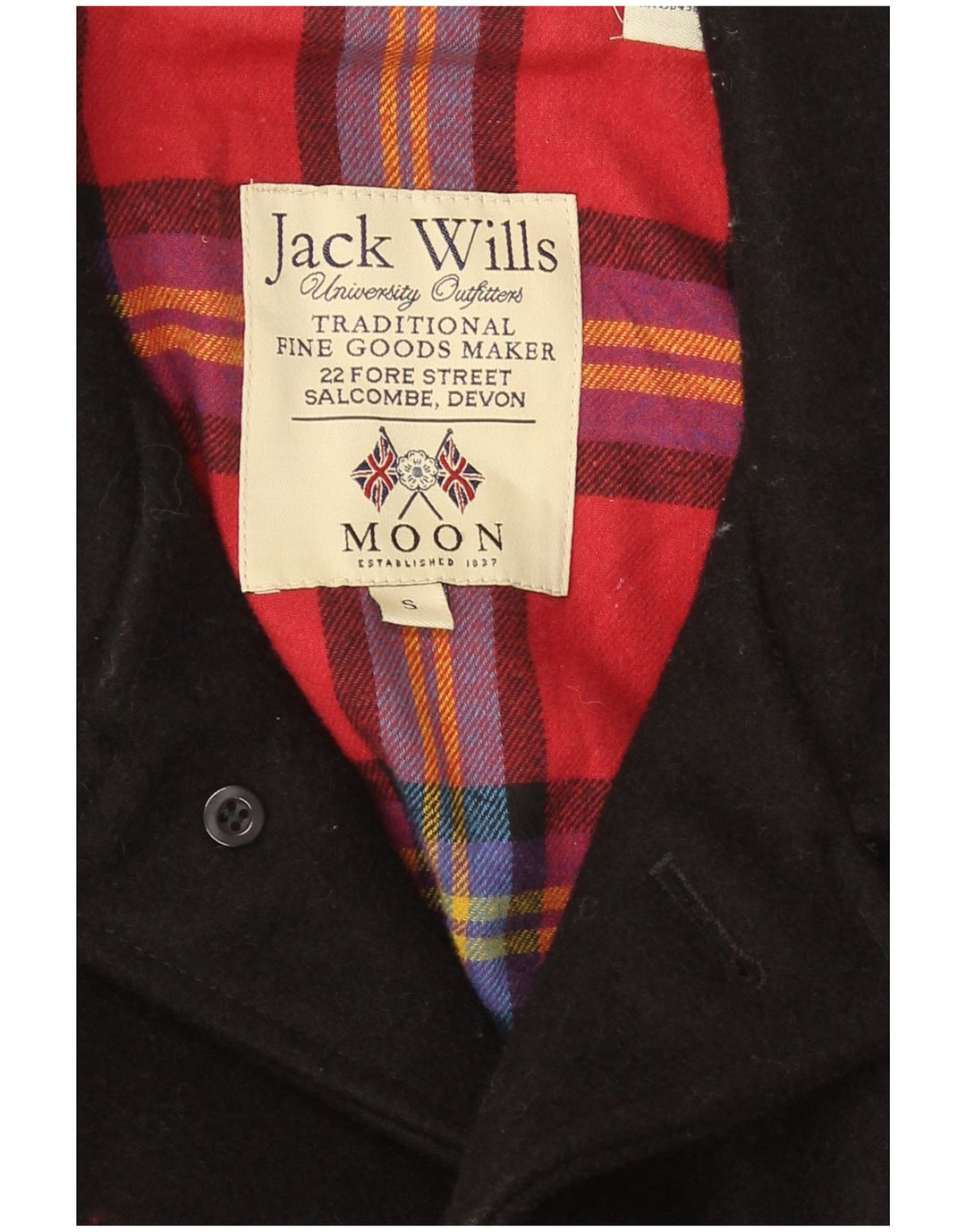Jaqueta blazer masculina de 3 botões Jack Wills Reino Unido 36 pequena lã preta
