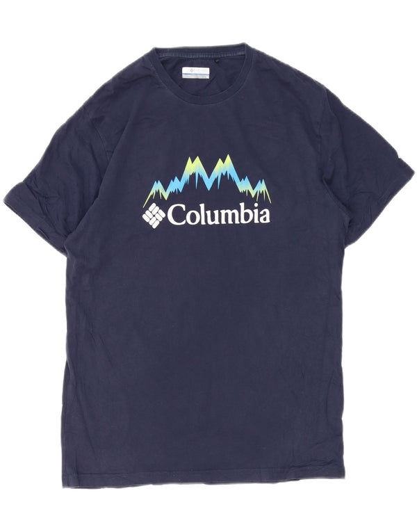 Camiseta Columbia Masculina Graphic Top Médio Algodão Azul Marinho