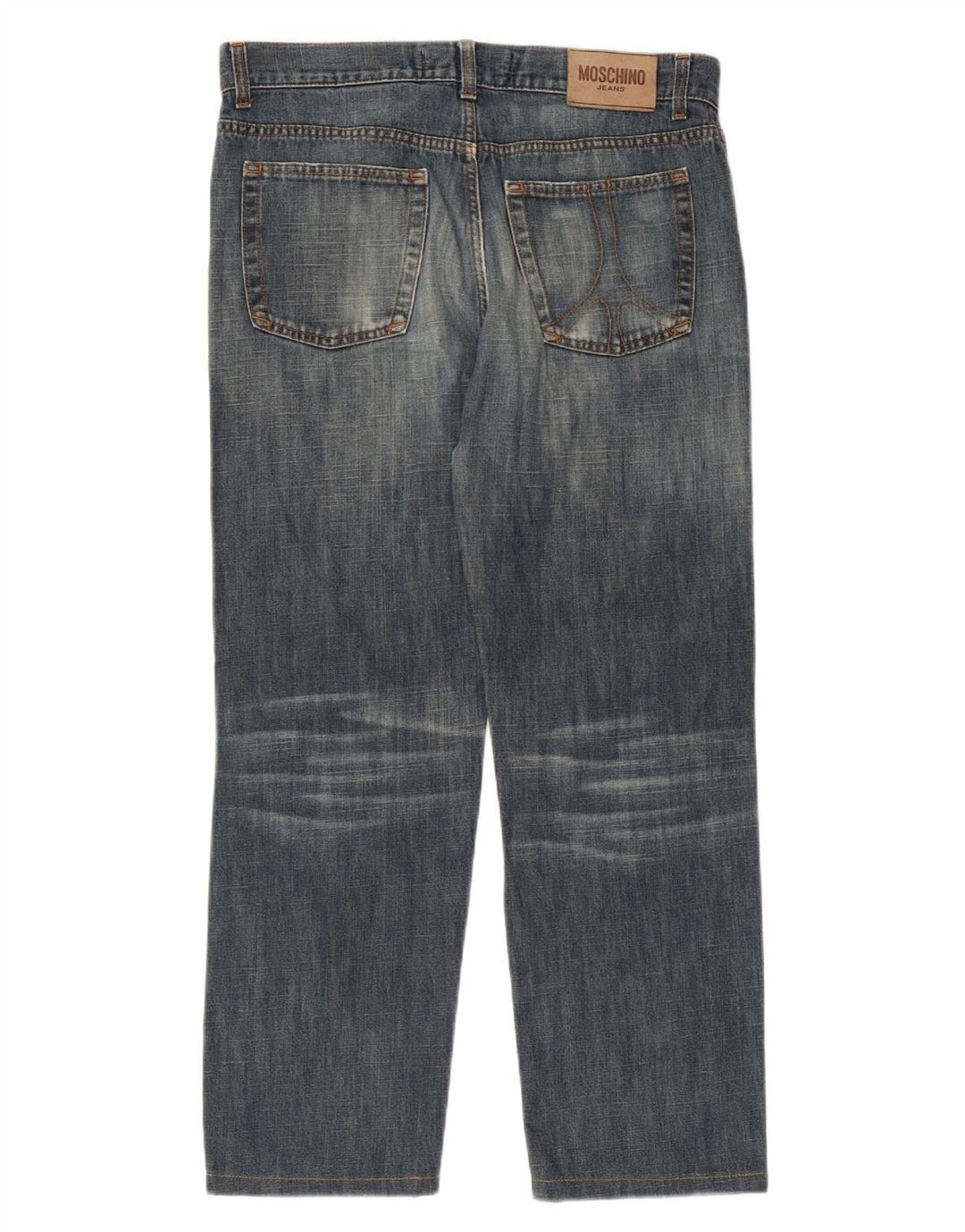 Calça jeans reta masculina MOSCHINO W34 L27 algodão azul