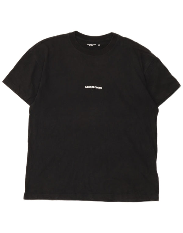 Camiseta gráfica masculina Abercrombie & Fitch Top XL algodão preto
