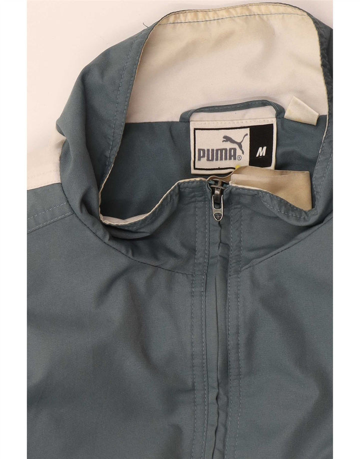 Jaqueta Puma Masculina Loose Fit Anorak UK 38 Medium Blue Colourblock