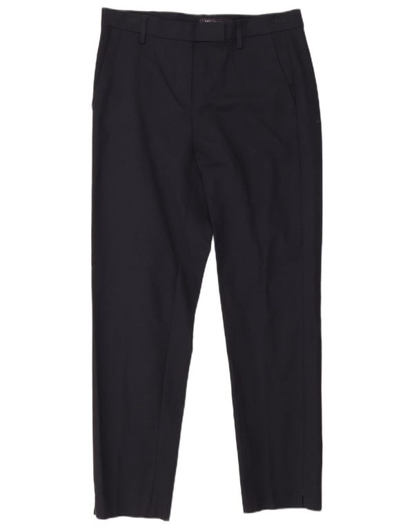 Calça casual justa feminina Marks & Spencer Reino Unido 12 médio W30 L26 azul marinho