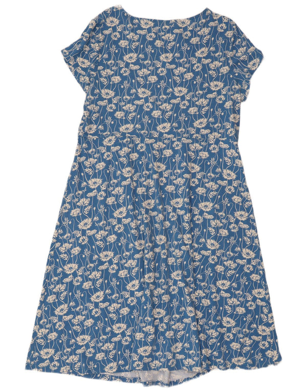 Vestido feminino Seasalt A-Line UK 18 XL azul floral