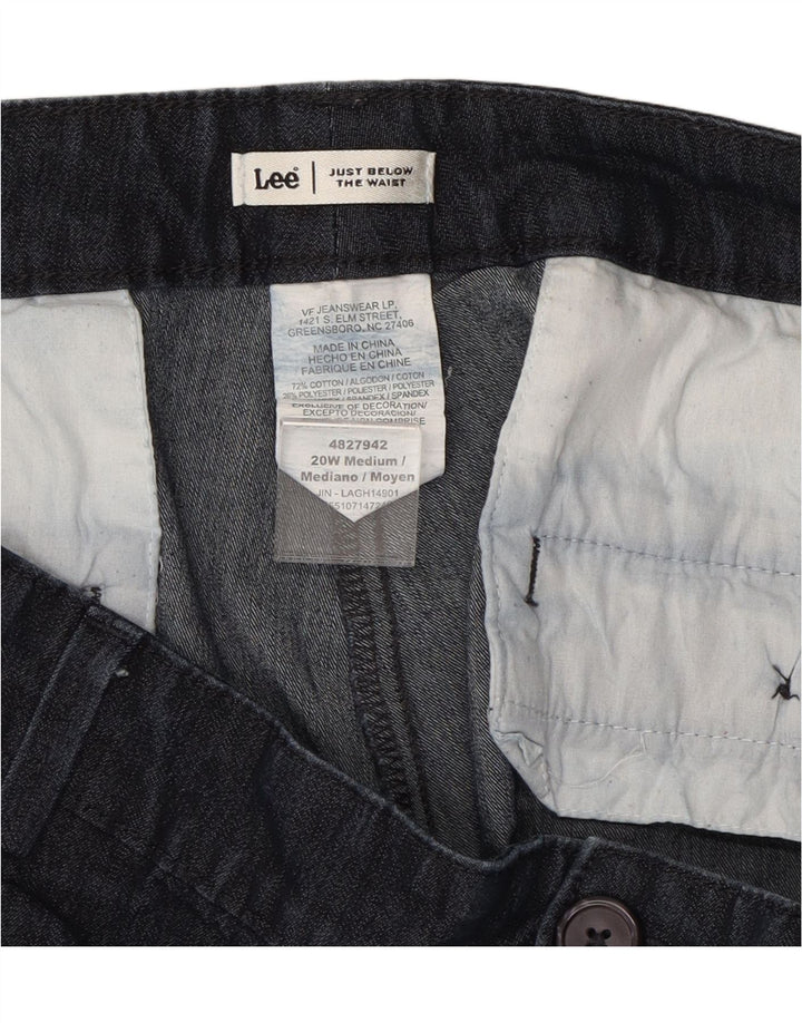 Bermuda jeans feminina LEE EUA 20 3XL W40 algodão azul