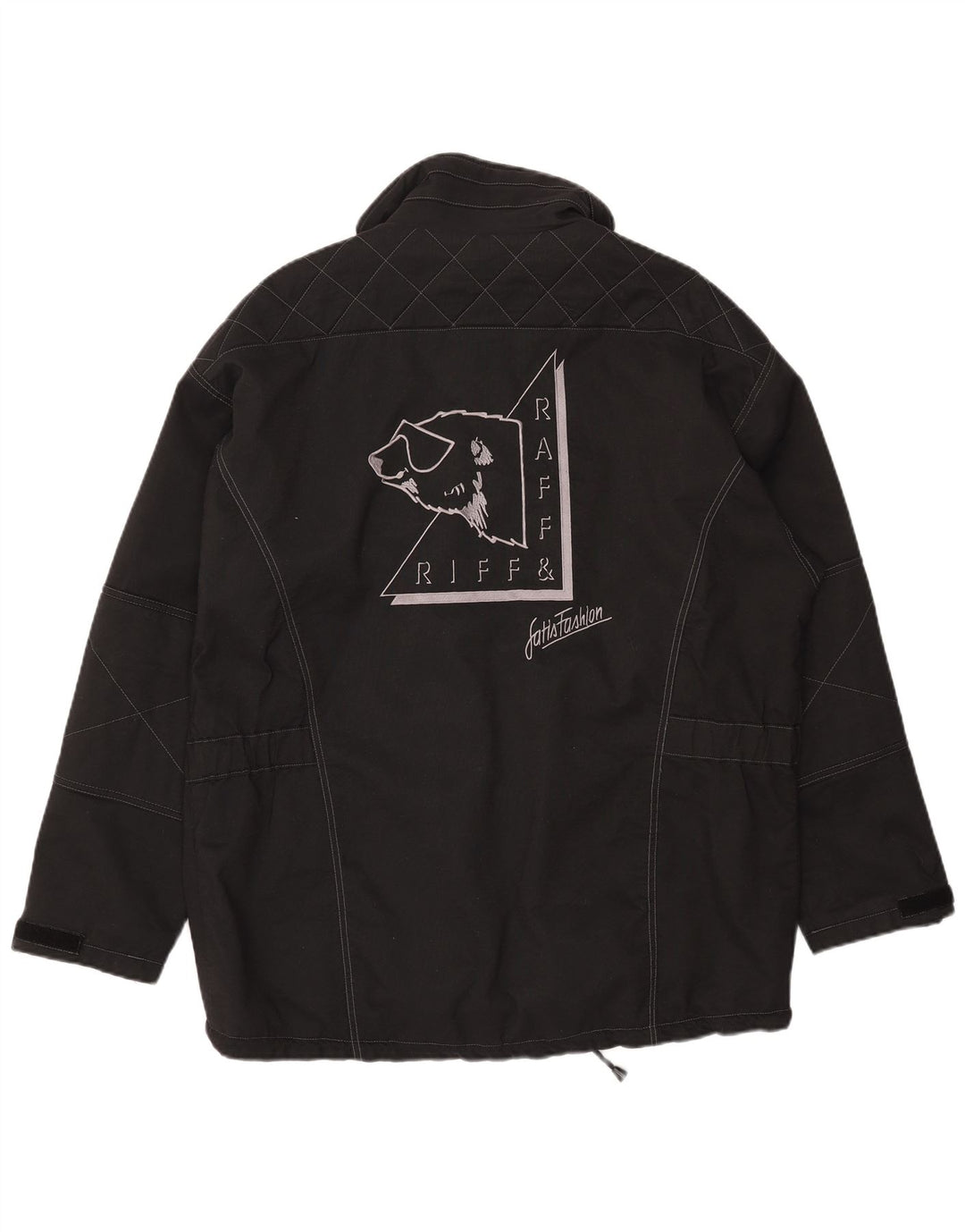 Jaqueta corta-vento masculina Riff & Riffa UK 40 grande poliamida preta