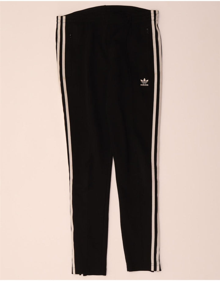 Calças de treino femininas Adidas UK 6 XS poliéster preto