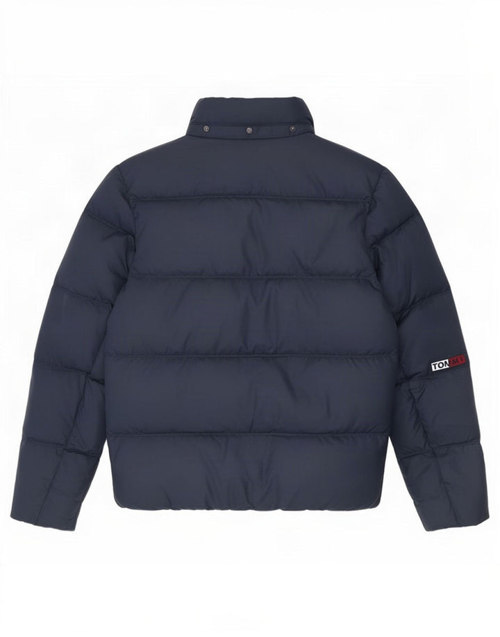 Jaqueta acolchoada masculina Tommy Hilfiger UK 34 XS azul marinho poliéster