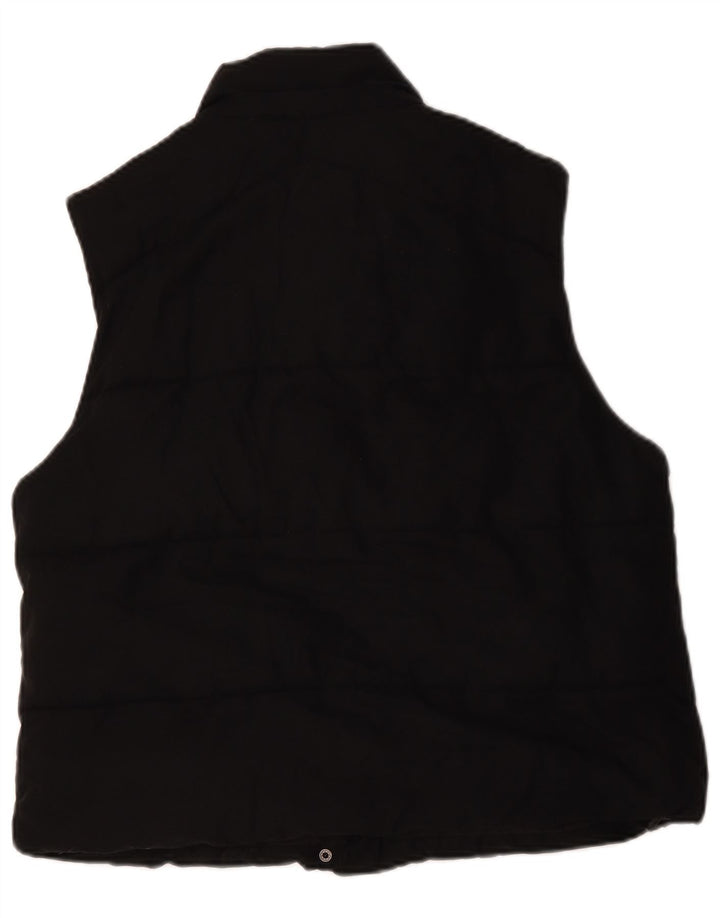 Jack Wills Womens Gilet UK 14 Grande Algodão Preto