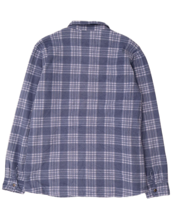 Camisa masculina de lã de lenhador da Volcom XL azul xadrez poliéster