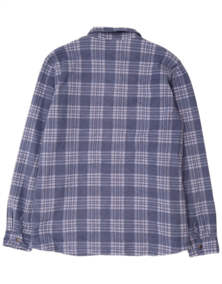 Camisa masculina de lã de lenhador da Volcom XL azul xadrez poliéster
