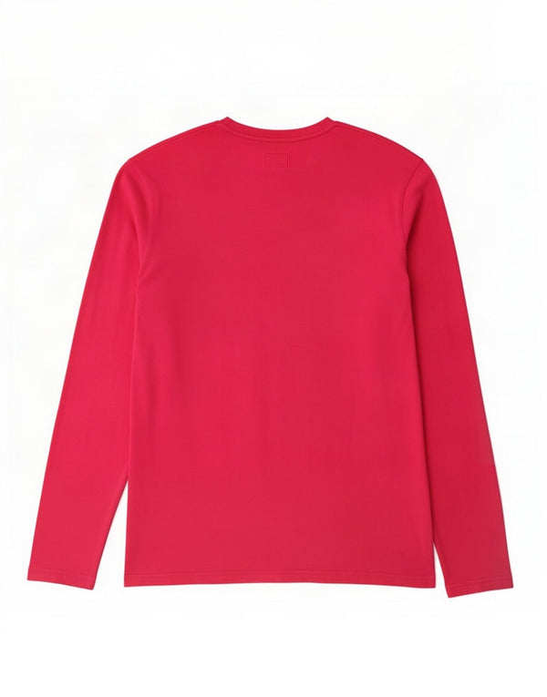 Top gráfico feminino Lee manga comprida UK 18 XL algodão rosa