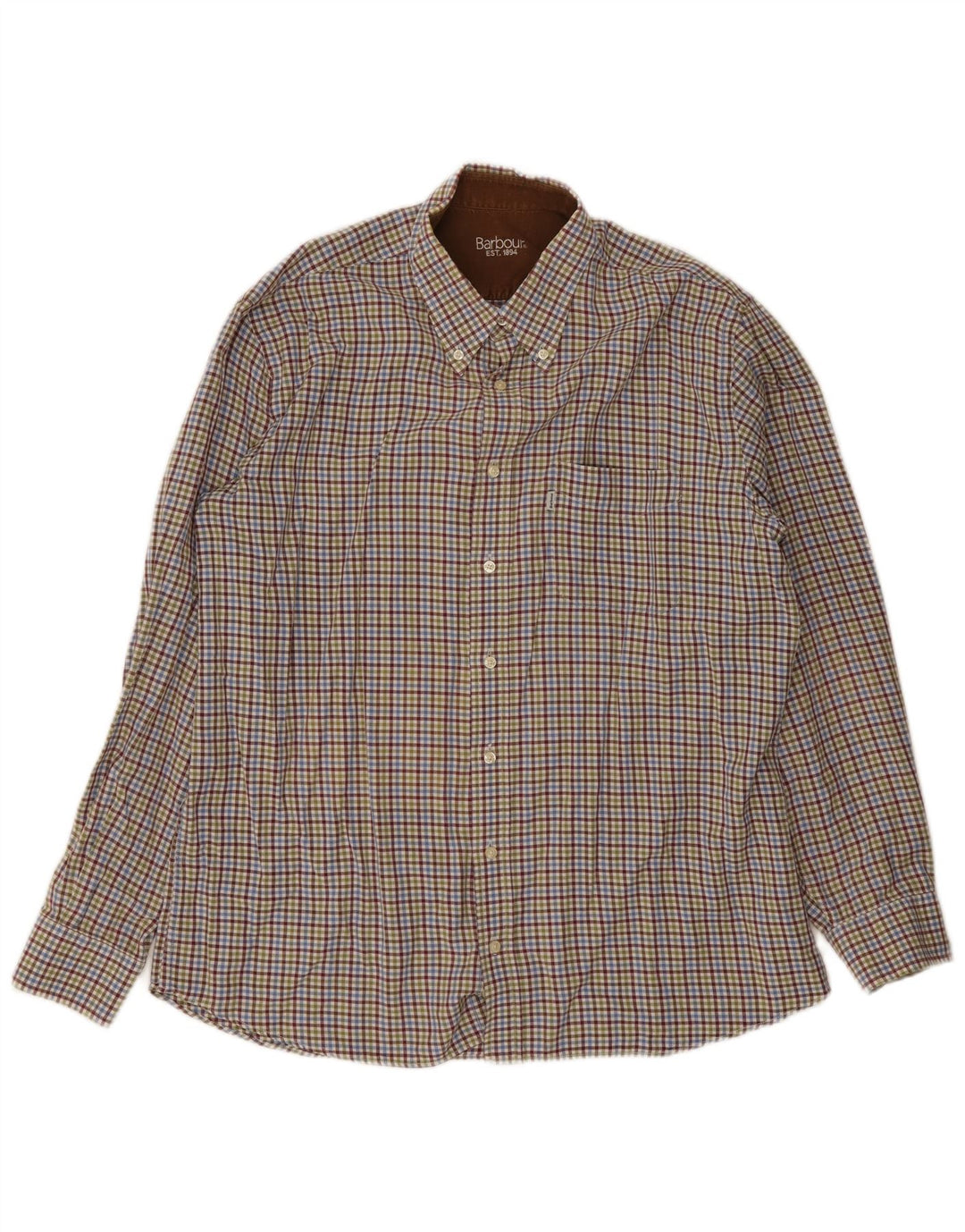 Camisa masculina de flanela Barbour XL multicolorida guingão