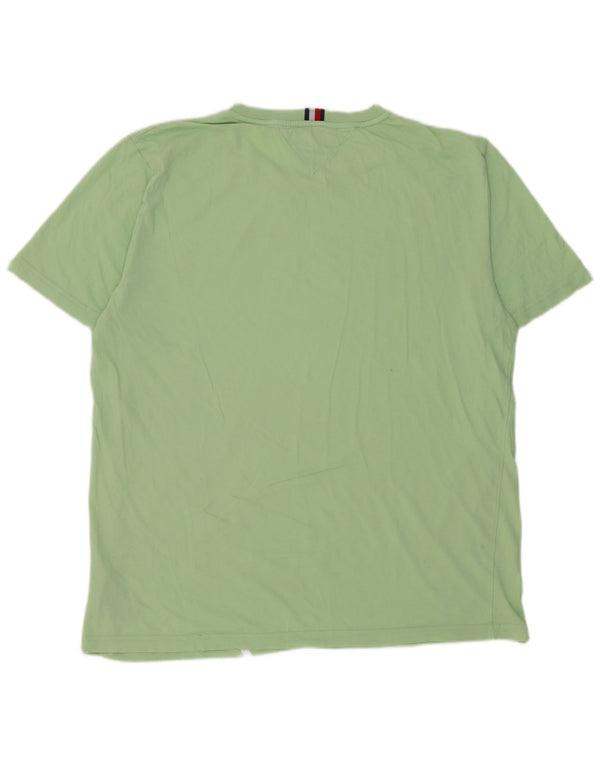 Camiseta gráfica masculina Tommy Hilfiger Top 2XL algodão verde