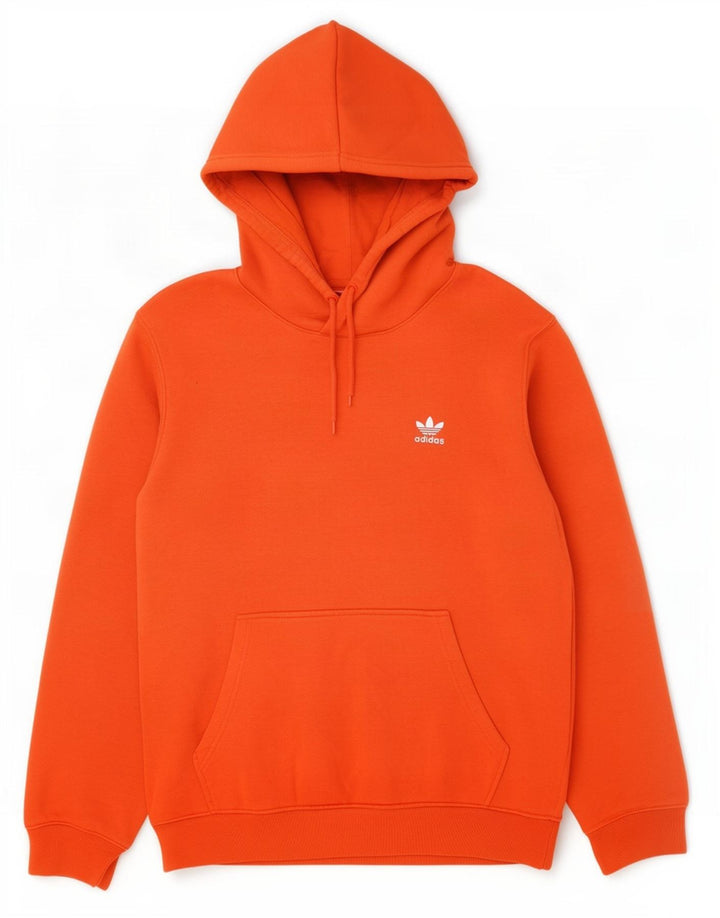 Adidas Mens Hoodie Jumper Médio Algodão Laranja