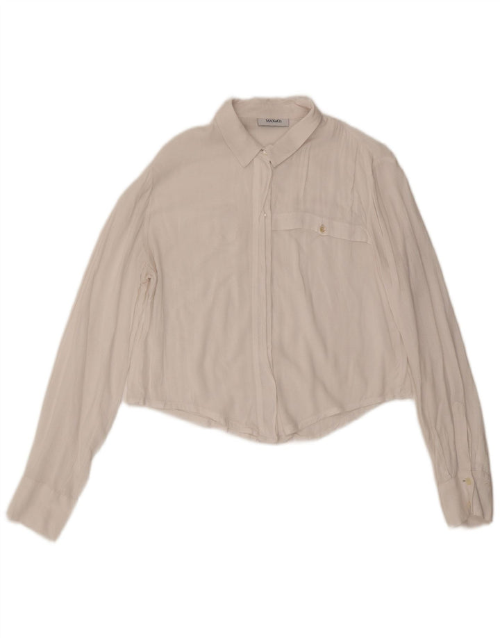Camisa feminina Max & Co. Reino Unido 10 pequena mancha branca