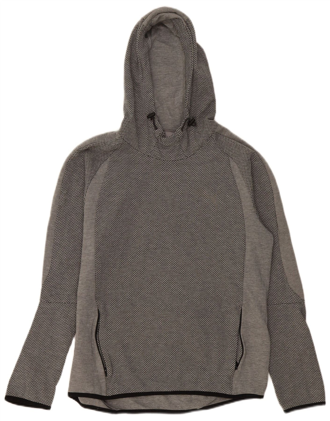 PUMA Mens Hoodie Jumper Médio Cinza Algodão Manchado