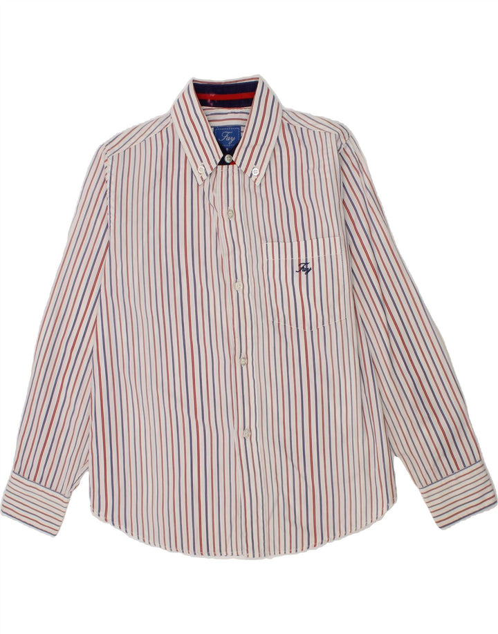FAY Boys Shirt 7-8 Years White Striped Cotton Vintage Fay and Second-Hand Fay from Messina Hembry 